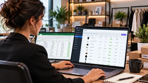 E-Ticaret Ürün Verisi Toplama ve Aktarma hizmetinde inceleme, uygulama ve teslim sürecini gösteren örnek görsel